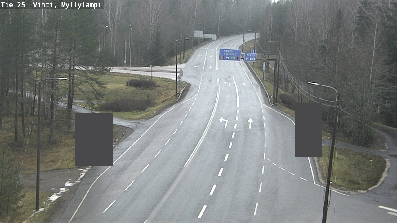 Weather Camera Image Väg 25 Lojo Myllylampi, Lohja, Uusimaa