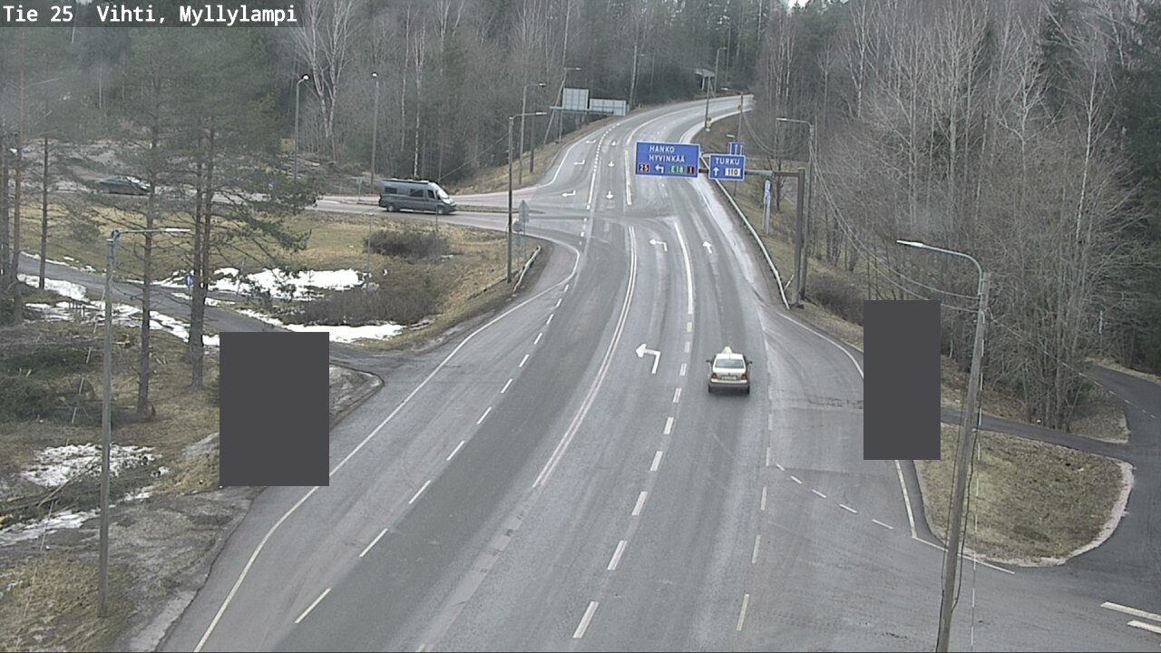 Weather Camera Image Väg 25 Lojo Myllylampi, Lohja, Uusimaa