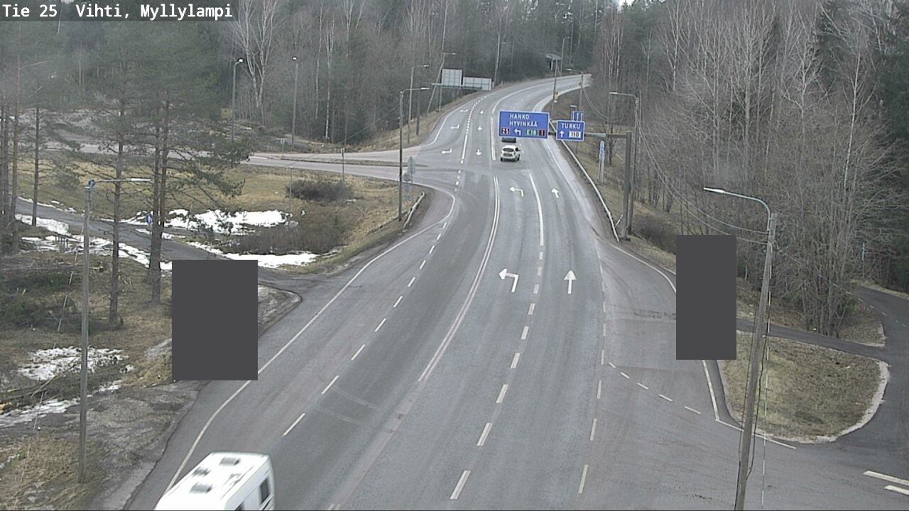 Weather Camera Image Väg 25 Lojo Myllylampi, Lohja, Uusimaa