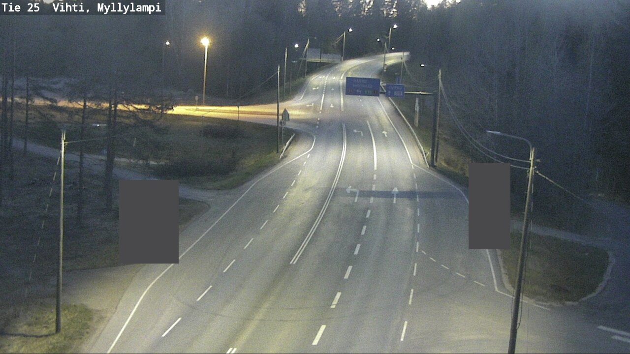 Weather Camera Image Väg 25 Lojo Myllylampi, Lohja, Uusimaa