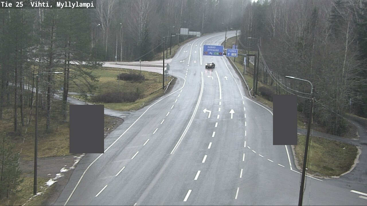 Weather Camera Image Väg 25 Lojo Myllylampi, Lohja, Uusimaa