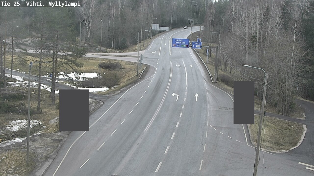 Weather Camera Image Väg 25 Lojo Myllylampi, Lohja, Uusimaa
