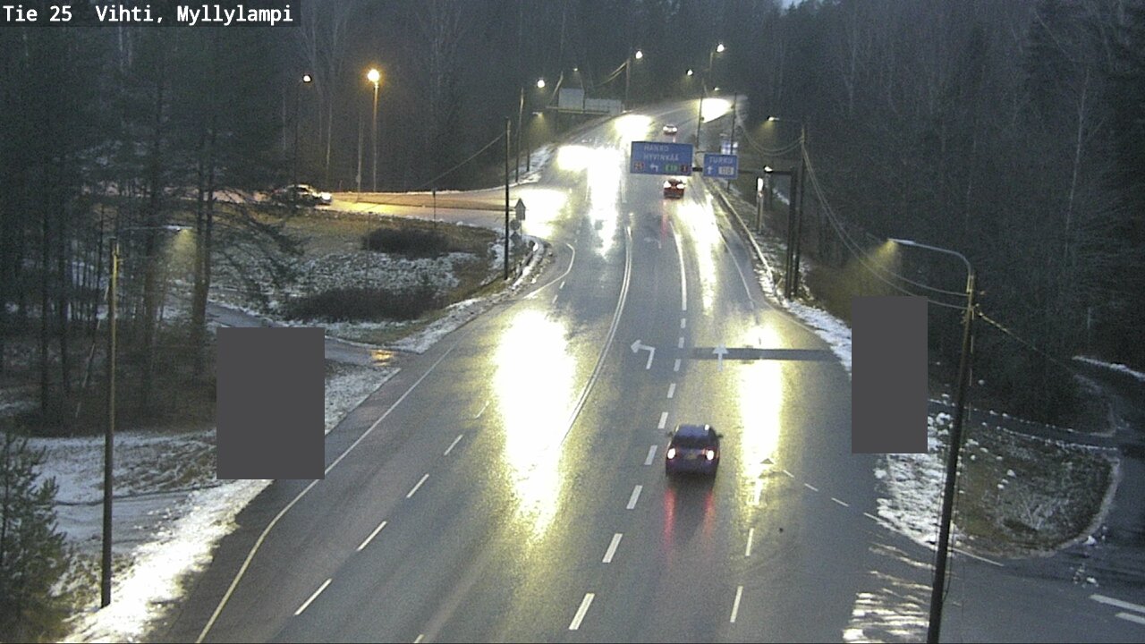 Weather Camera Image Väg 25 Lojo Myllylampi, Lohja, Uusimaa
