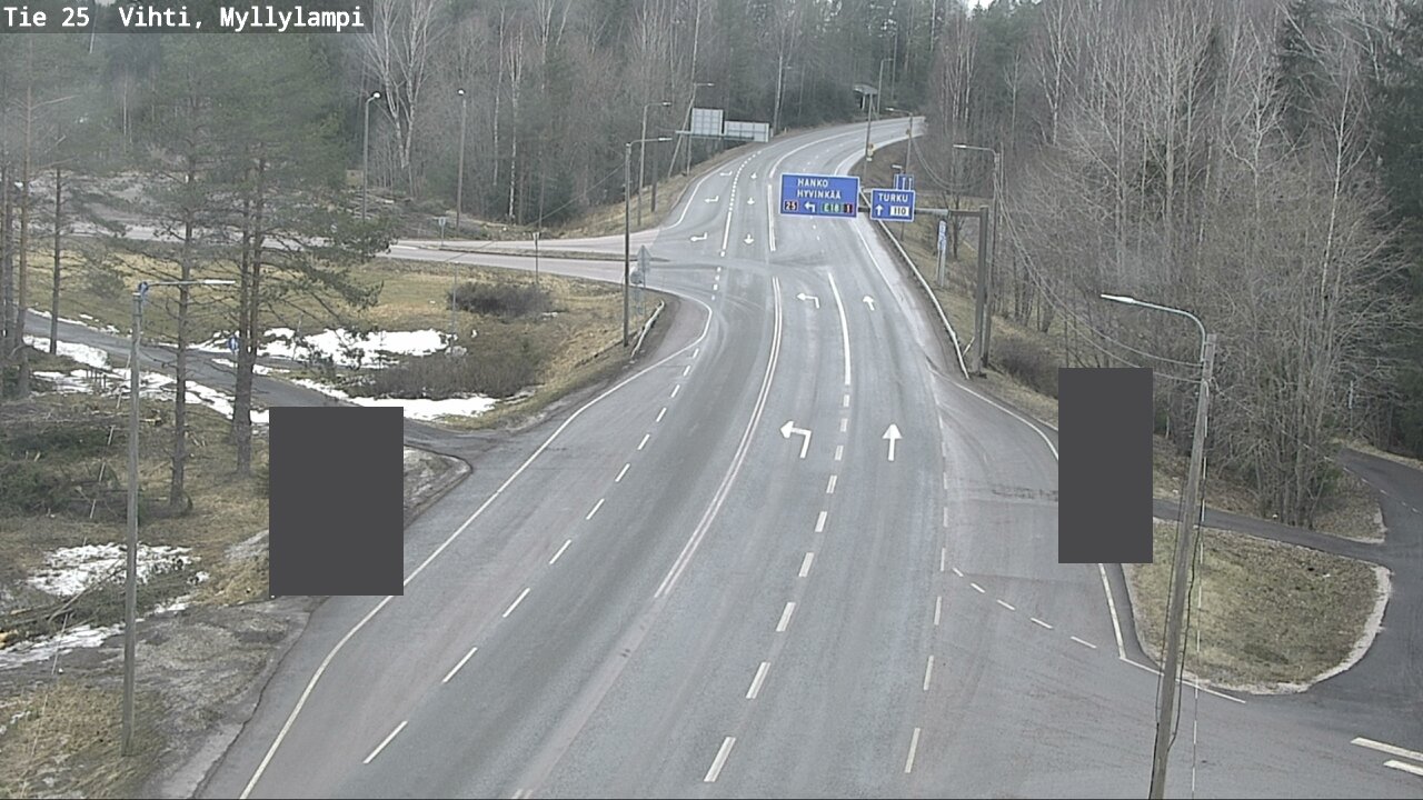 Weather Camera Image Väg 25 Lojo Myllylampi, Lohja, Uusimaa