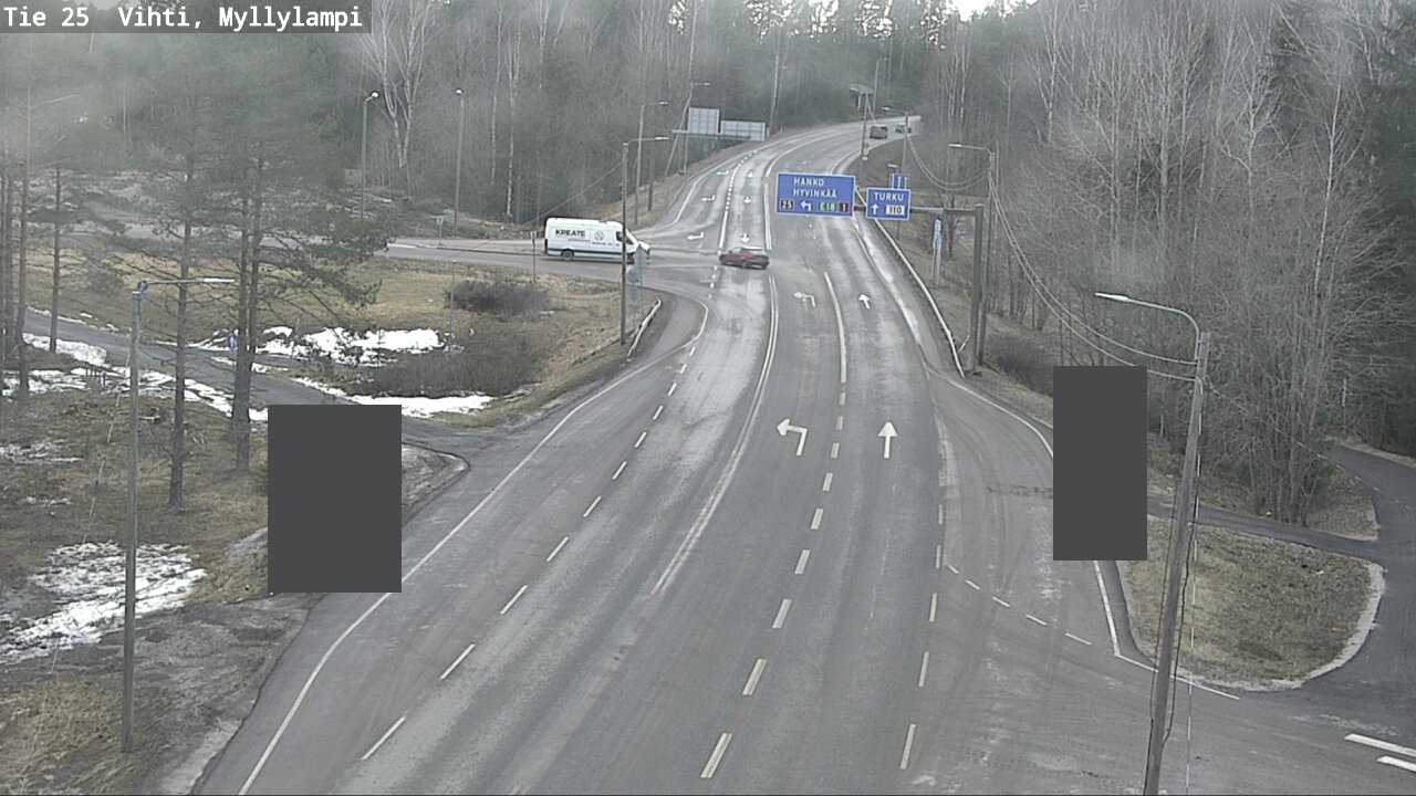 Weather Camera Image Väg 25 Lojo Myllylampi, Lohja, Uusimaa