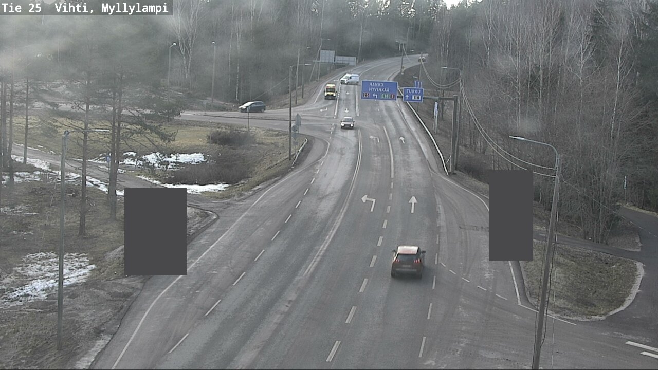 Weather Camera Image Väg 25 Lojo Myllylampi, Lohja, Uusimaa