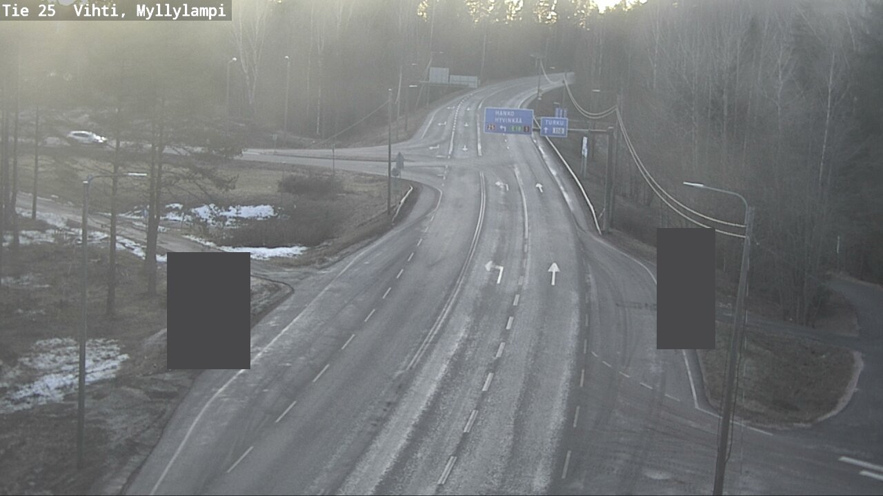 Weather Camera Image Väg 25 Lojo Myllylampi, Lohja, Uusimaa