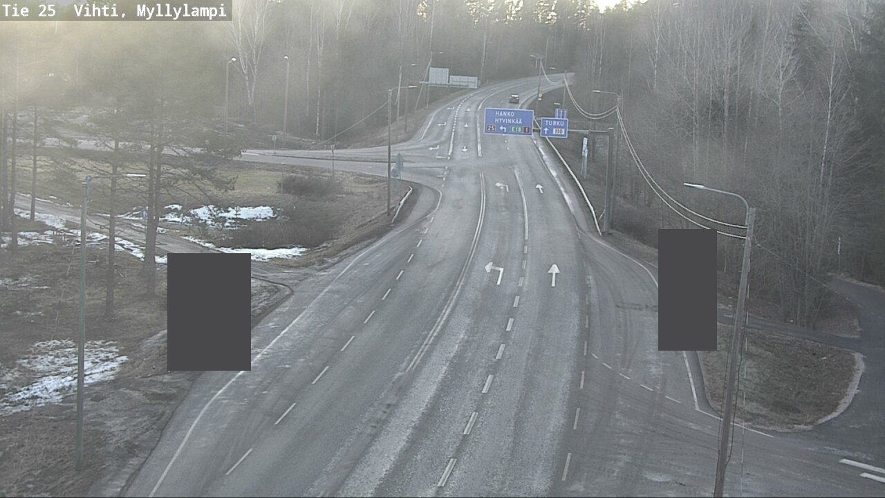 Weather Camera Image Väg 25 Lojo Myllylampi, Lohja, Uusimaa
