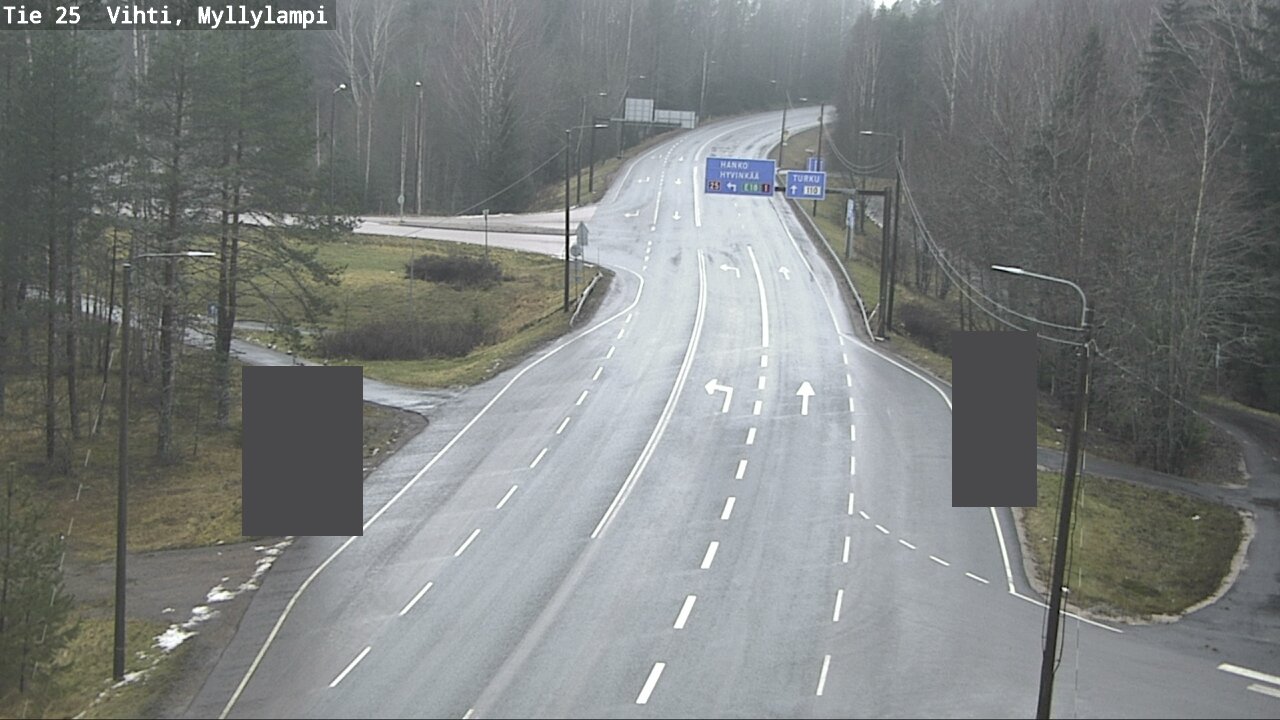 Weather Camera Image Väg 25 Lojo Myllylampi, Lohja, Uusimaa