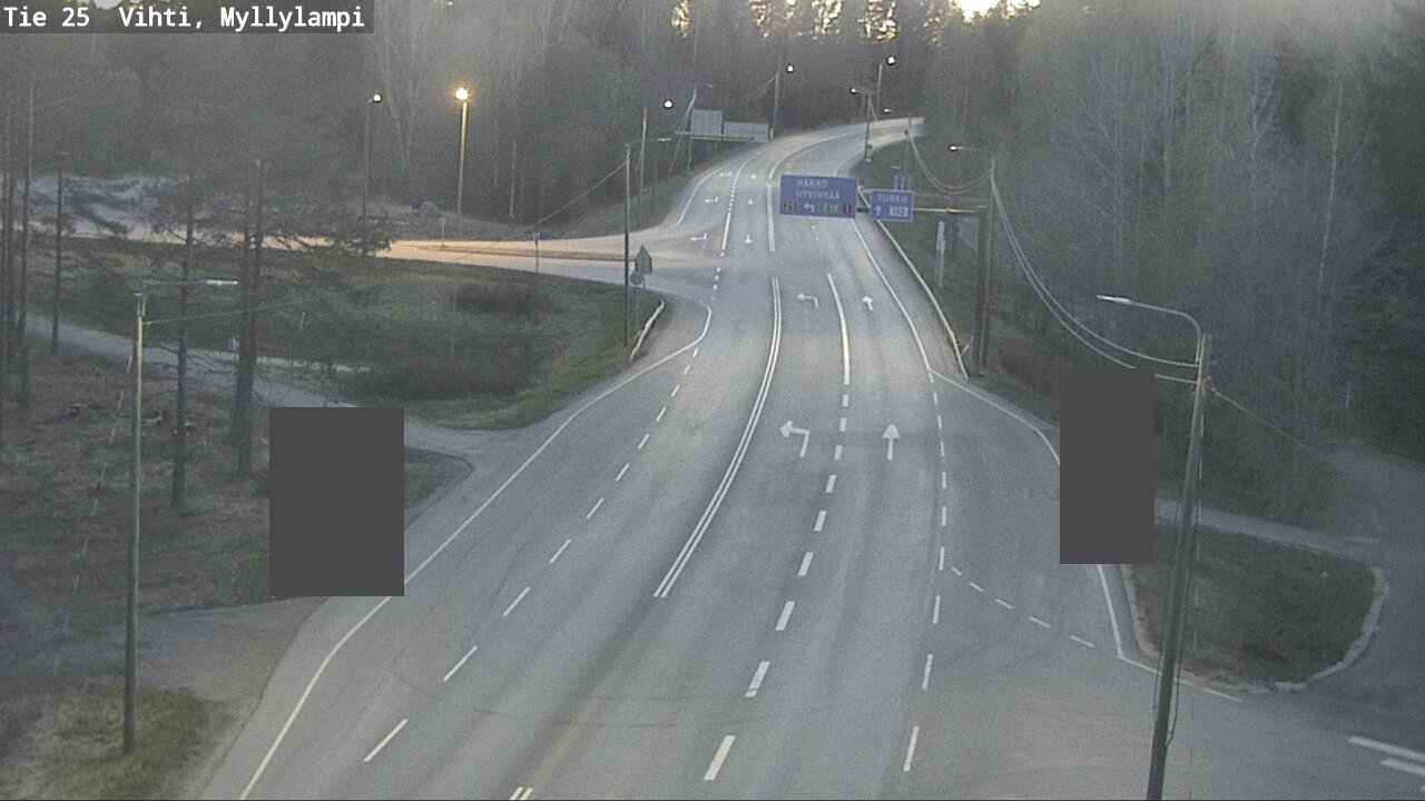 Weather Camera Image Väg 25 Lojo Myllylampi, Lohja, Uusimaa