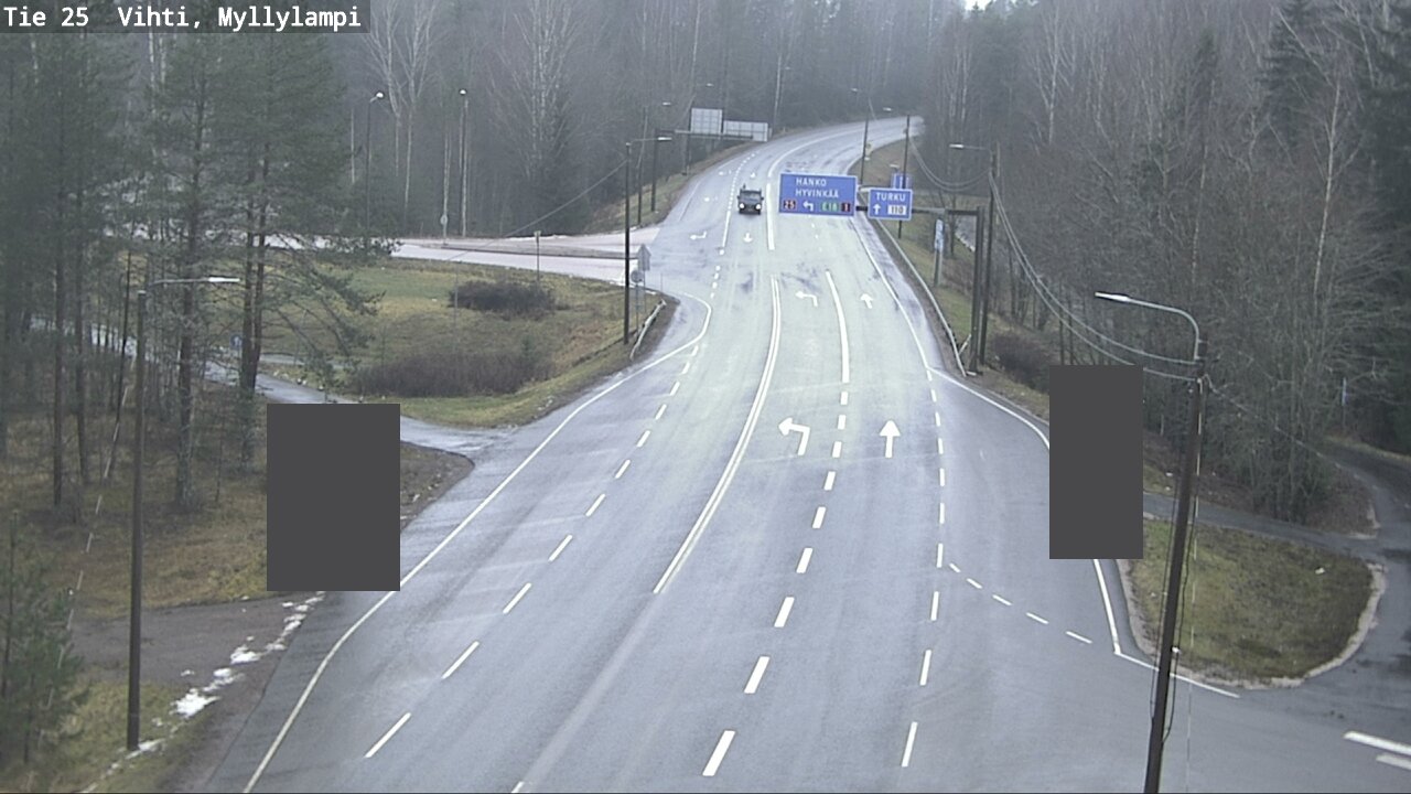 Weather Camera Image Väg 25 Lojo Myllylampi, Lohja, Uusimaa