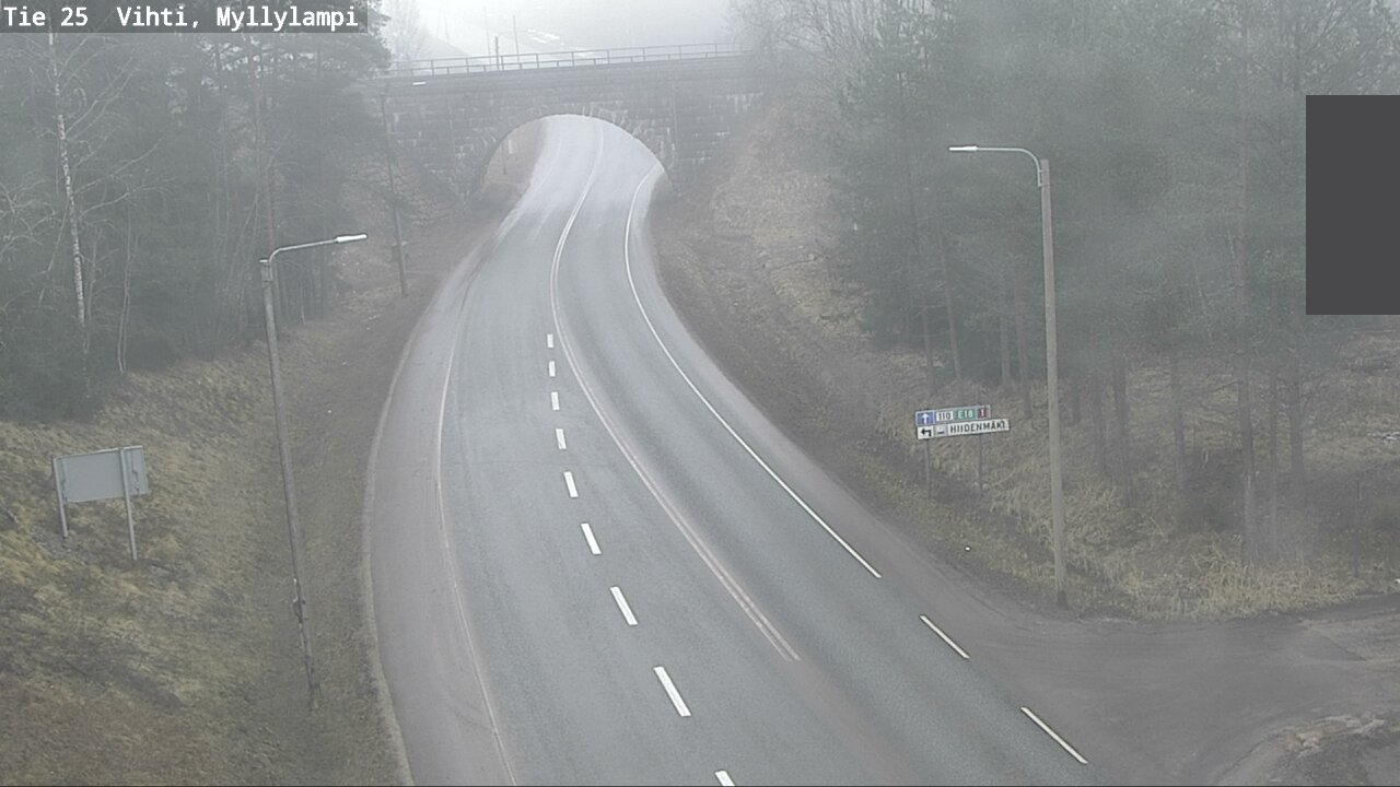 Weather Camera Image Väg 25 Lojo Myllylampi, Lohja, Uusimaa