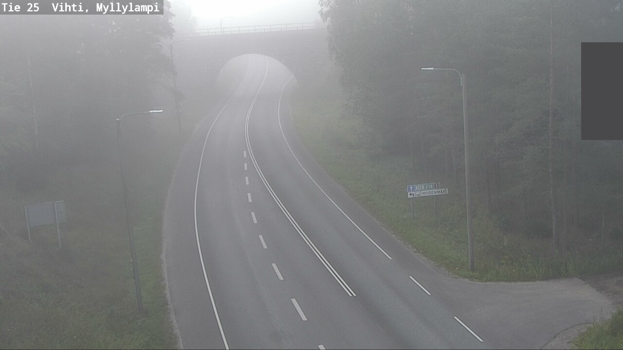 Weather Camera Image Väg 25 Lojo Myllylampi, Lohja, Uusimaa
