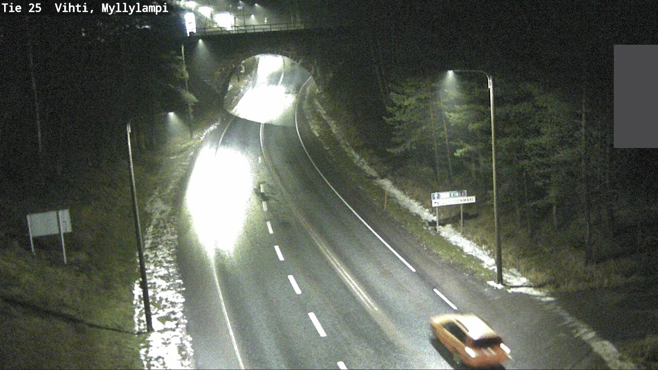 Weather Camera Image Väg 25 Lojo Myllylampi, Lohja, Uusimaa