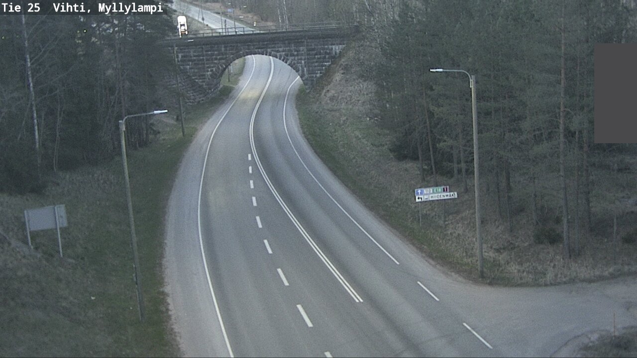 Weather Camera Image Väg 25 Lojo Myllylampi, Lohja, Uusimaa