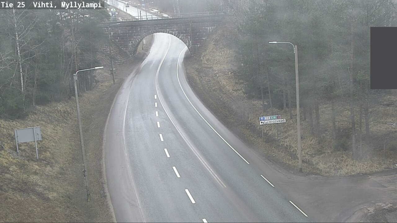 Weather Camera Image Väg 25 Lojo Myllylampi, Lohja, Uusimaa