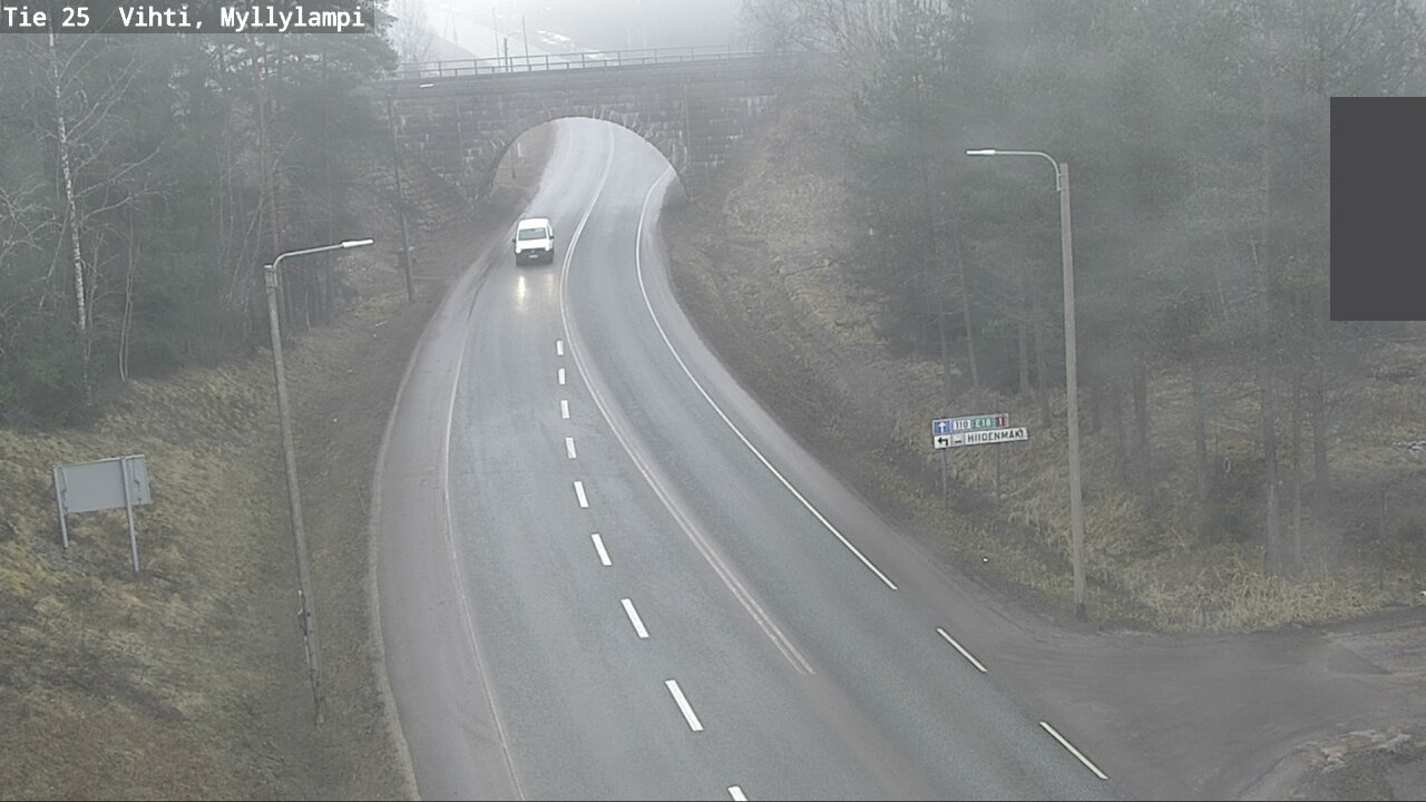 Weather Camera Image Väg 25 Lojo Myllylampi, Lohja, Uusimaa
