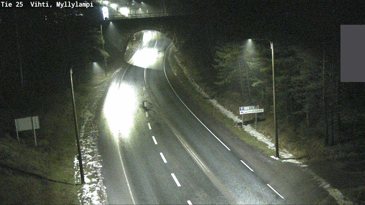 Weather Camera Image Väg 25 Lojo Myllylampi, Lohja, Uusimaa