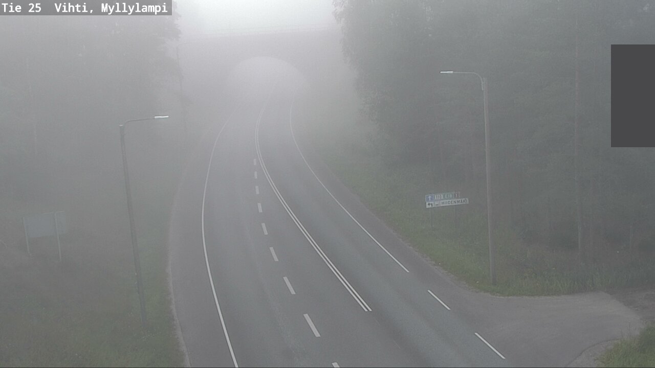 Weather Camera Image Väg 25 Lojo Myllylampi, Lohja, Uusimaa