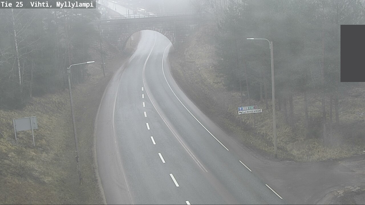 Weather Camera Image Väg 25 Lojo Myllylampi, Lohja, Uusimaa
