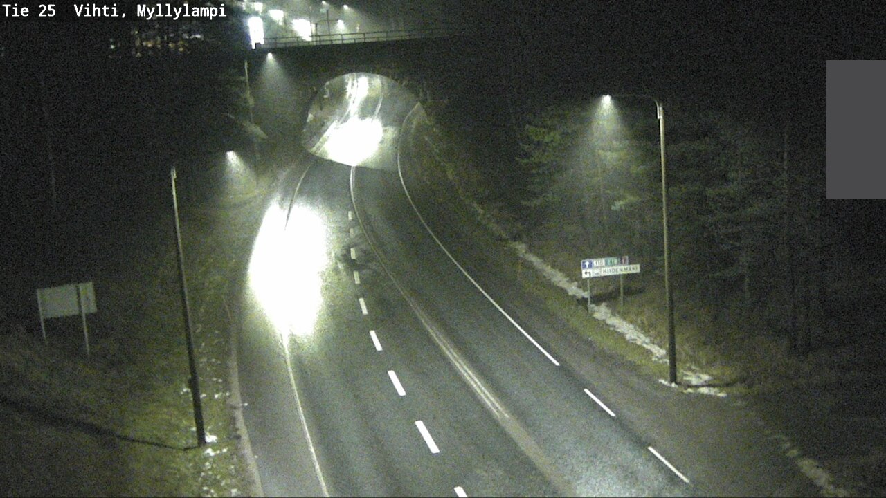 Weather Camera Image Väg 25 Lojo Myllylampi, Lohja, Uusimaa