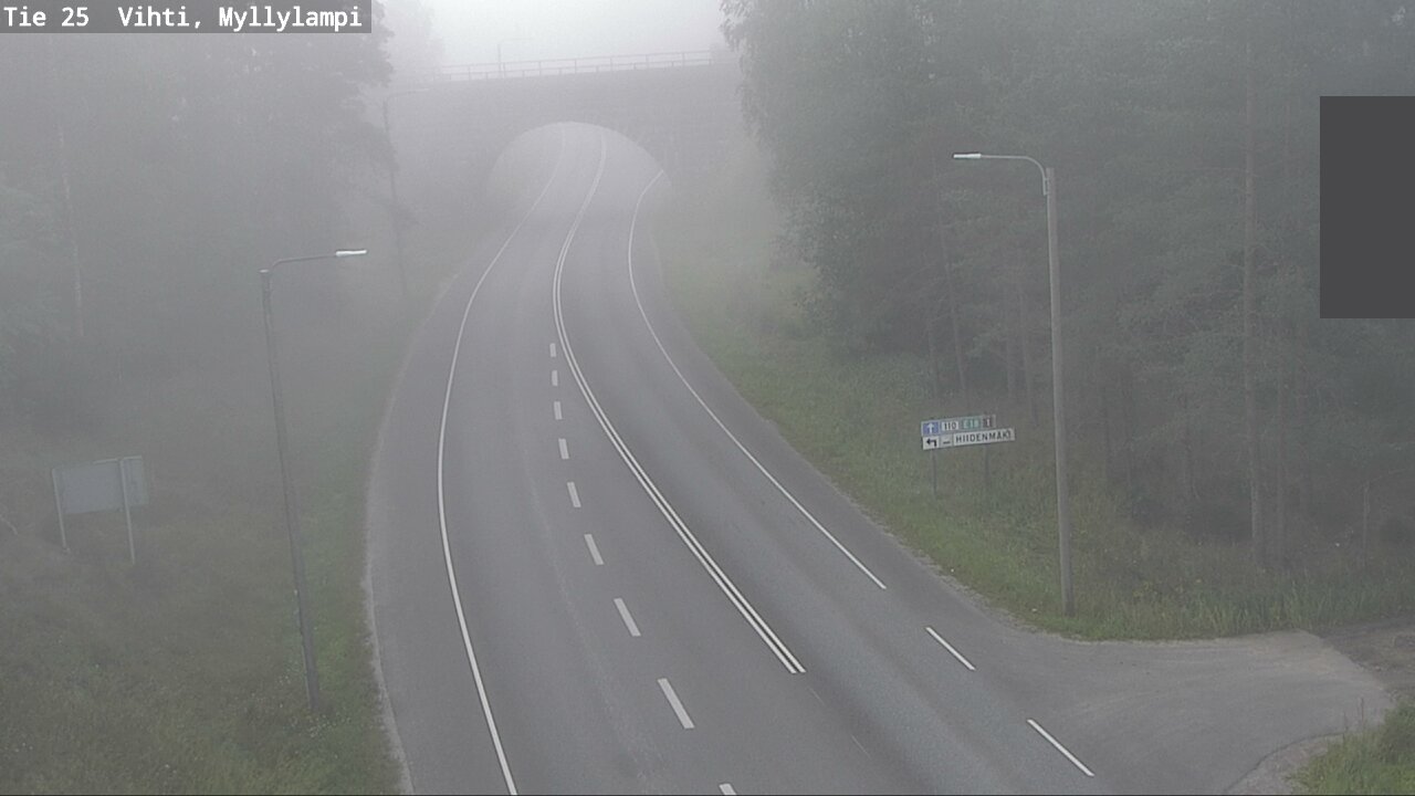 Weather Camera Image Väg 25 Lojo Myllylampi, Lohja, Uusimaa