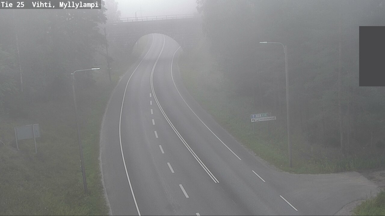Weather Camera Image Väg 25 Lojo Myllylampi, Lohja, Uusimaa