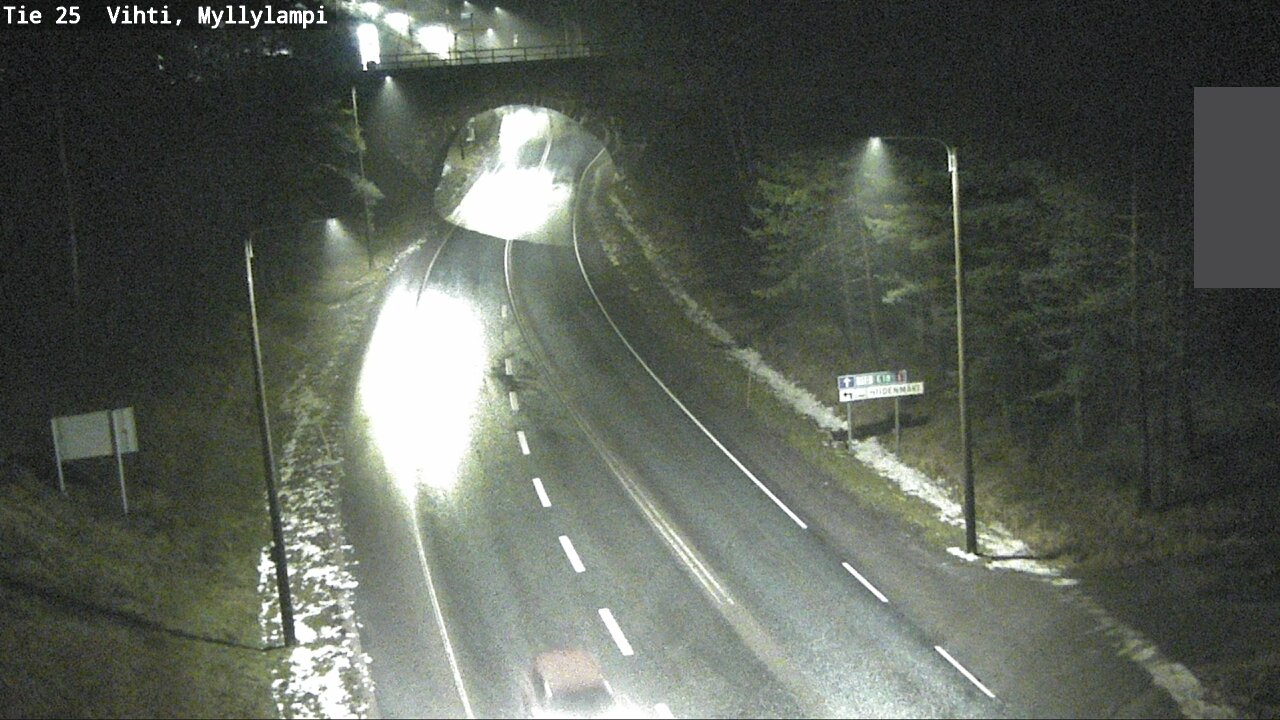 Weather Camera Image Väg 25 Lojo Myllylampi, Lohja, Uusimaa