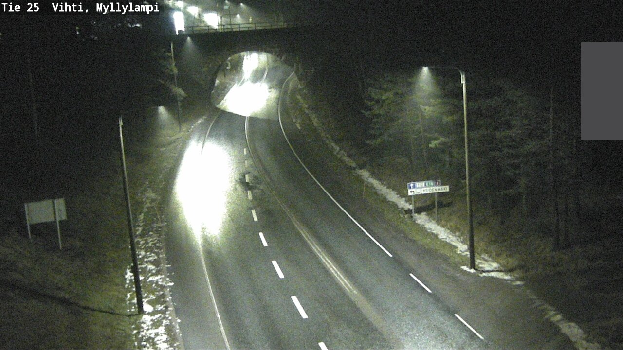 Weather Camera Image Väg 25 Lojo Myllylampi, Lohja, Uusimaa