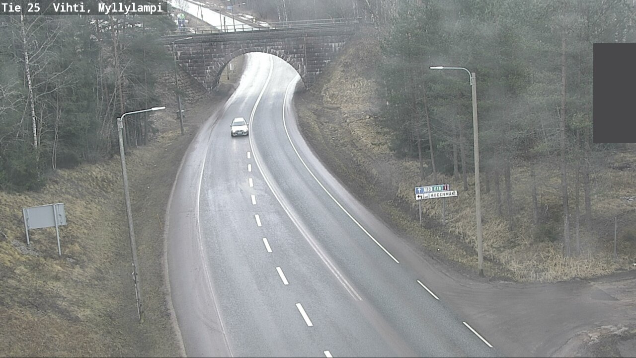 Weather Camera Image Väg 25 Lojo Myllylampi, Lohja, Uusimaa