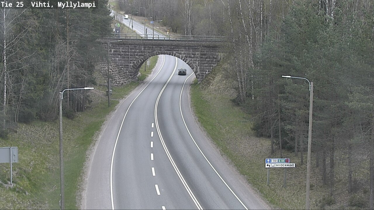 Weather Camera Image Väg 25 Lojo Myllylampi, Lohja, Uusimaa