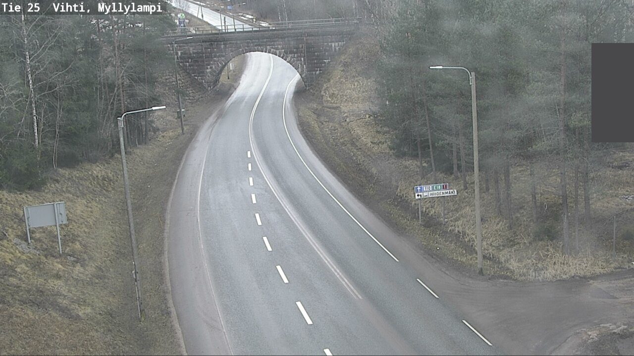 Weather Camera Image Väg 25 Lojo Myllylampi, Lohja, Uusimaa