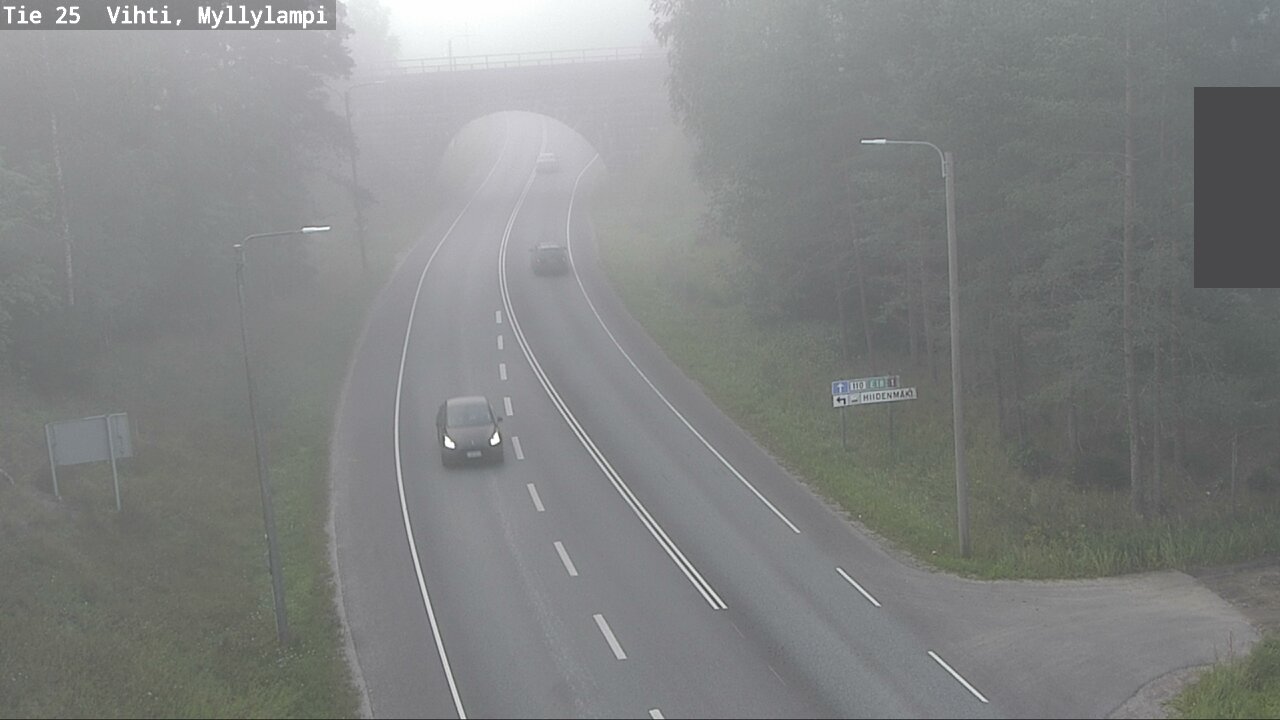 Weather Camera Image Väg 25 Lojo Myllylampi, Lohja, Uusimaa