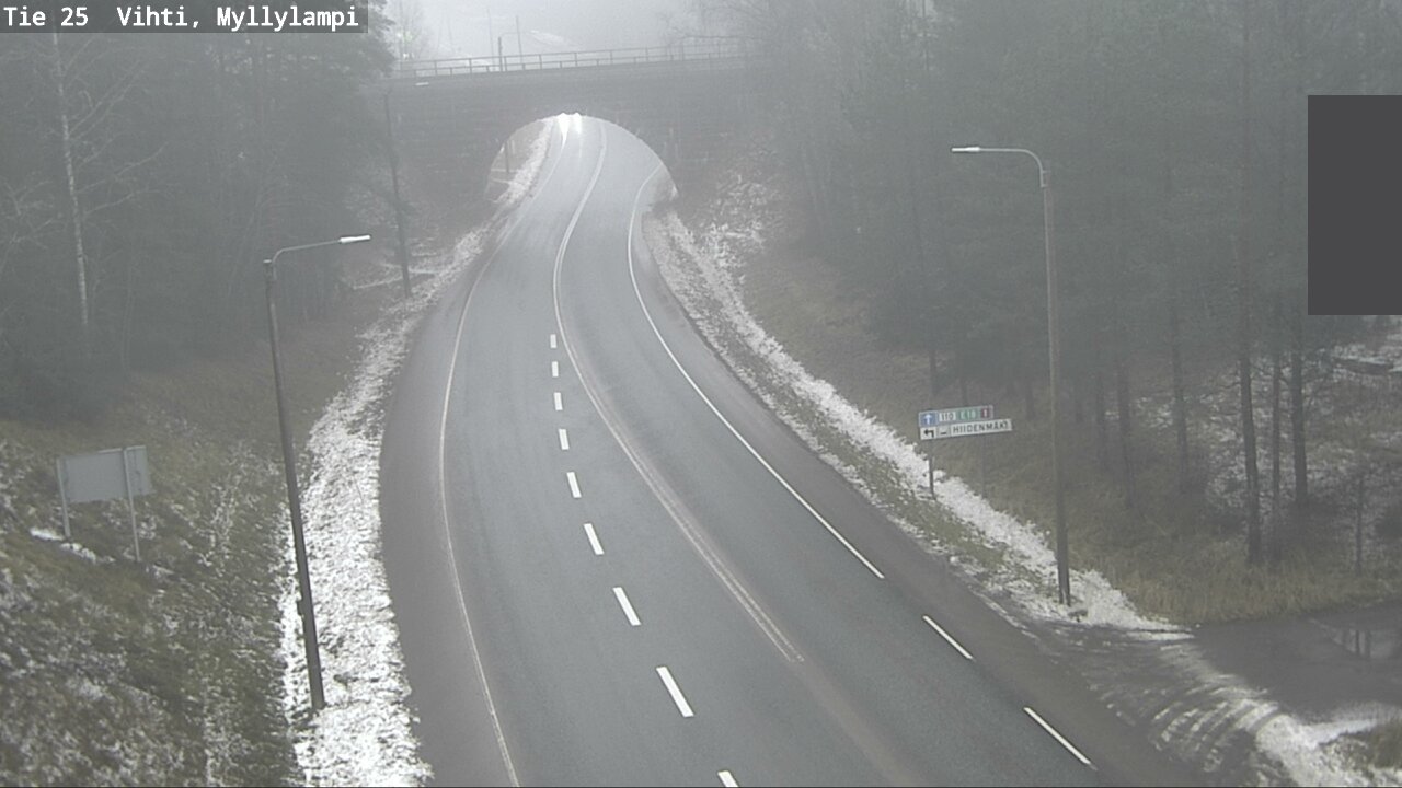 Weather Camera Image Väg 25 Lojo Myllylampi, Lohja, Uusimaa