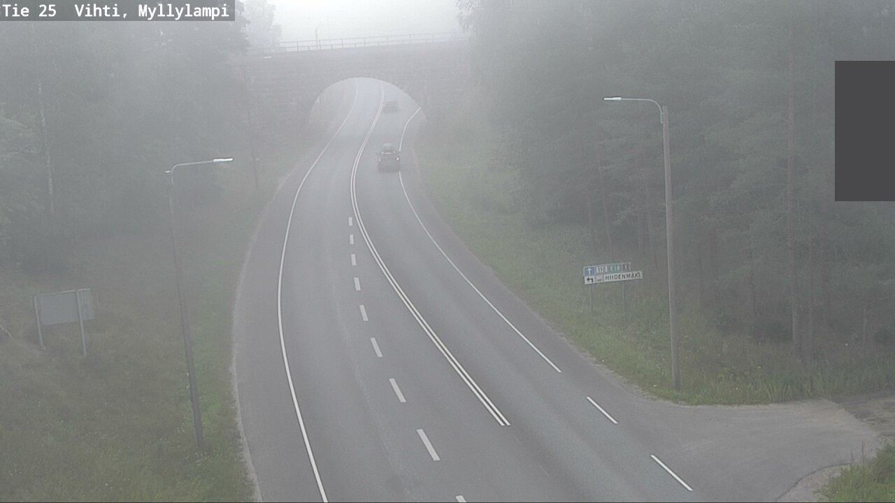 Weather Camera Image Väg 25 Lojo Myllylampi, Lohja, Uusimaa