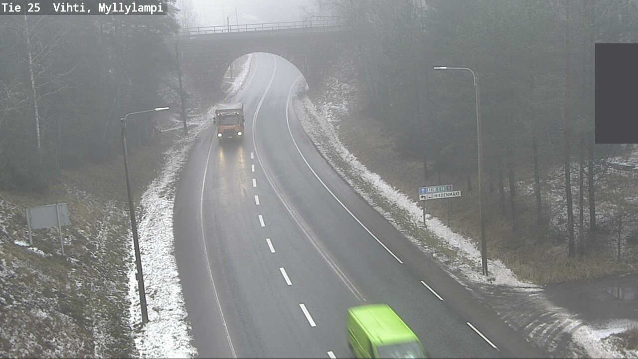 Weather Camera Image Väg 25 Lojo Myllylampi, Lohja, Uusimaa
