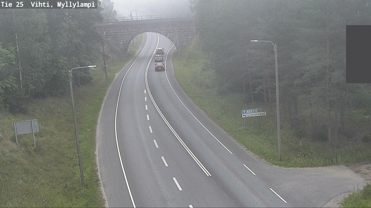 Weather Camera Image Väg 25 Lojo Myllylampi, Lohja, Uusimaa
