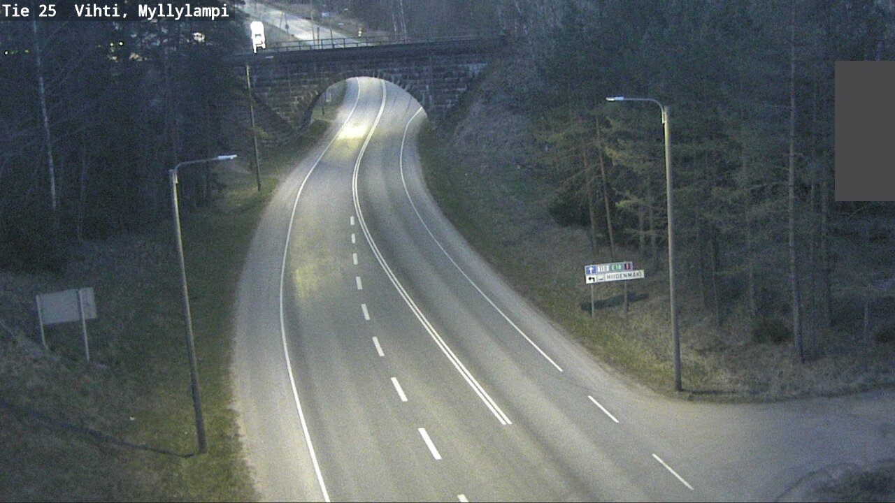 Weather Camera Image Väg 25 Lojo Myllylampi, Lohja, Uusimaa