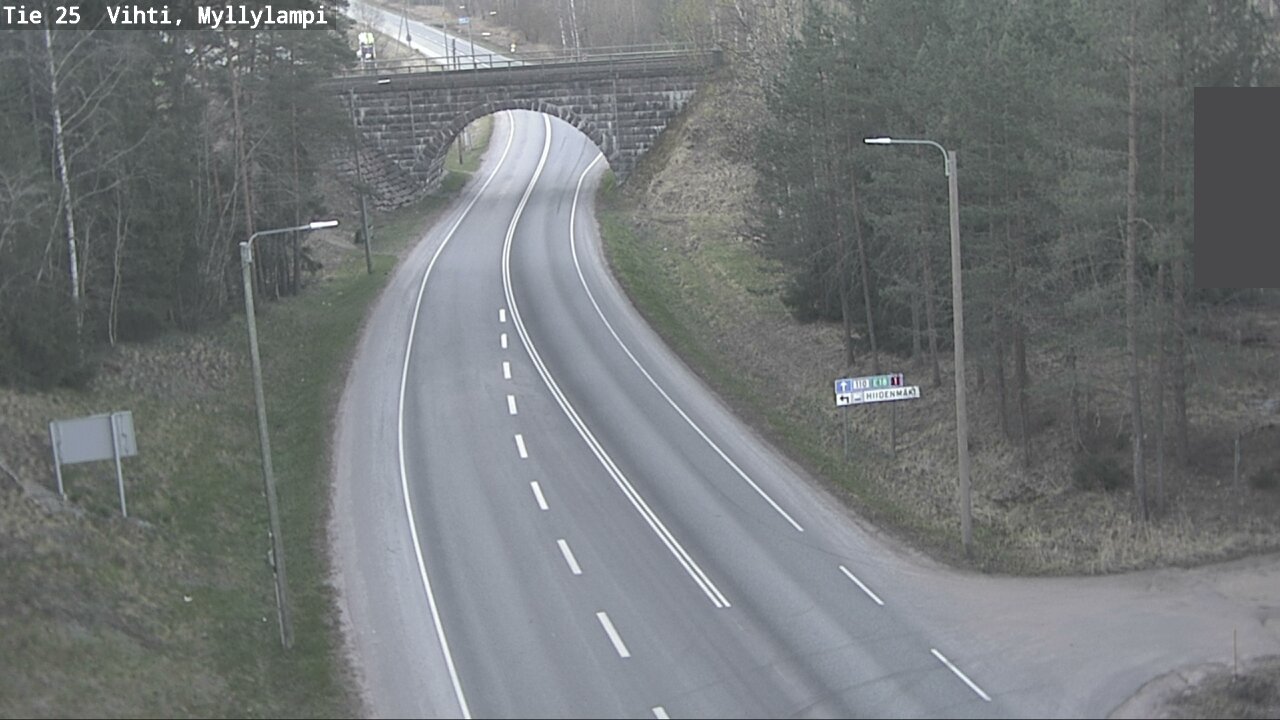 Weather Camera Image Väg 25 Lojo Myllylampi, Lohja, Uusimaa