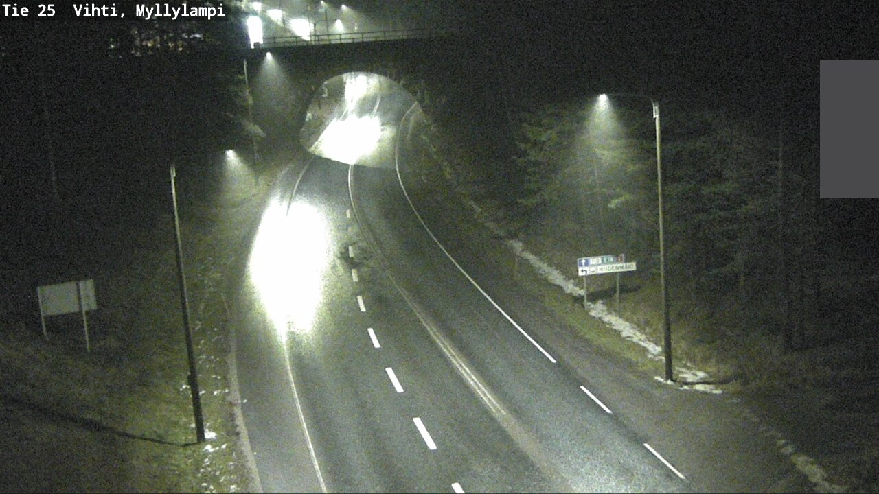 Weather Camera Image Väg 25 Lojo Myllylampi, Lohja, Uusimaa