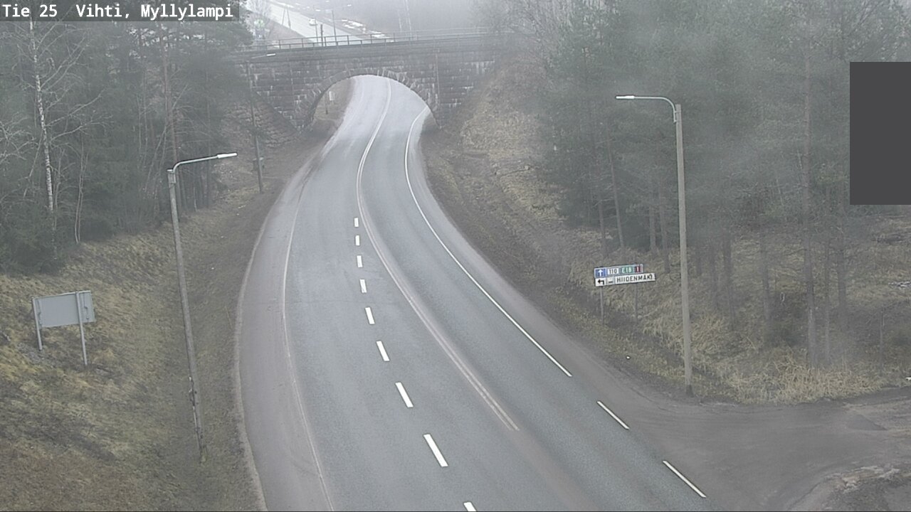 Weather Camera Image Väg 25 Lojo Myllylampi, Lohja, Uusimaa