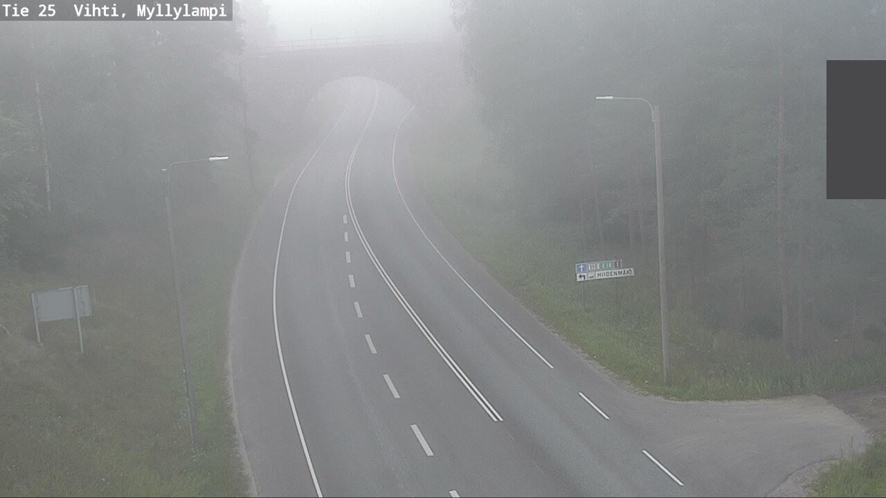 Weather Camera Image Väg 25 Lojo Myllylampi, Lohja, Uusimaa
