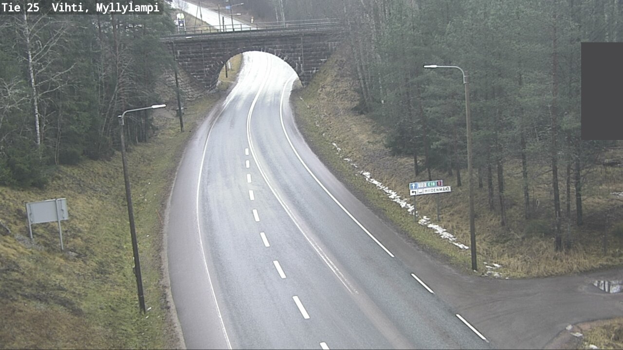 Weather Camera Image Väg 25 Lojo Myllylampi, Lohja, Uusimaa