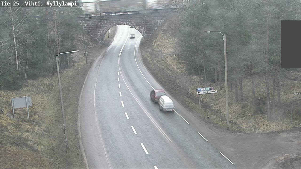 Weather Camera Image Väg 25 Lojo Myllylampi, Lohja, Uusimaa