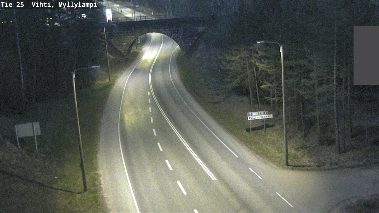 Weather Camera Image Väg 25 Lojo Myllylampi, Lohja, Uusimaa