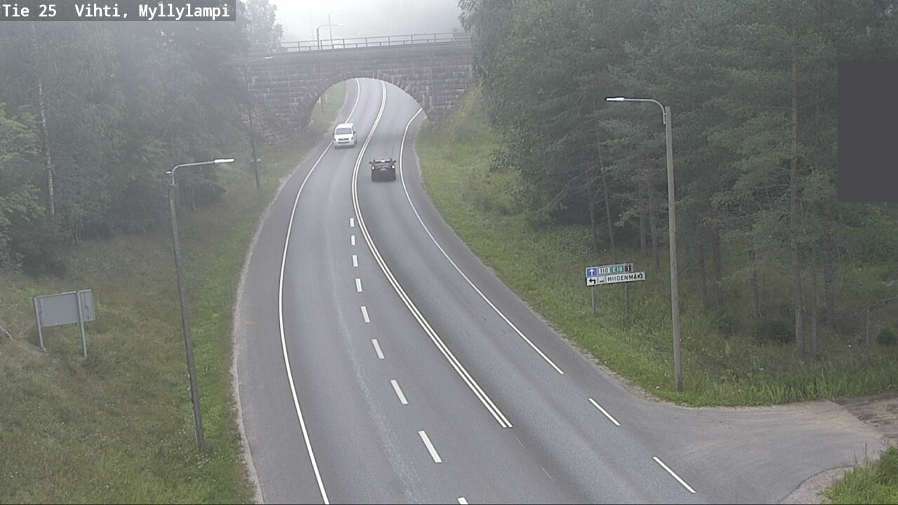 Weather Camera Image Väg 25 Lojo Myllylampi, Lohja, Uusimaa