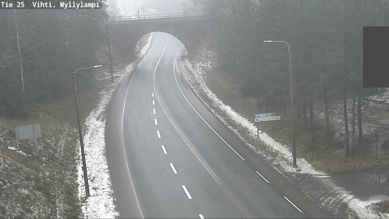 Weather Camera Image Väg 25 Lojo Myllylampi, Lohja, Uusimaa