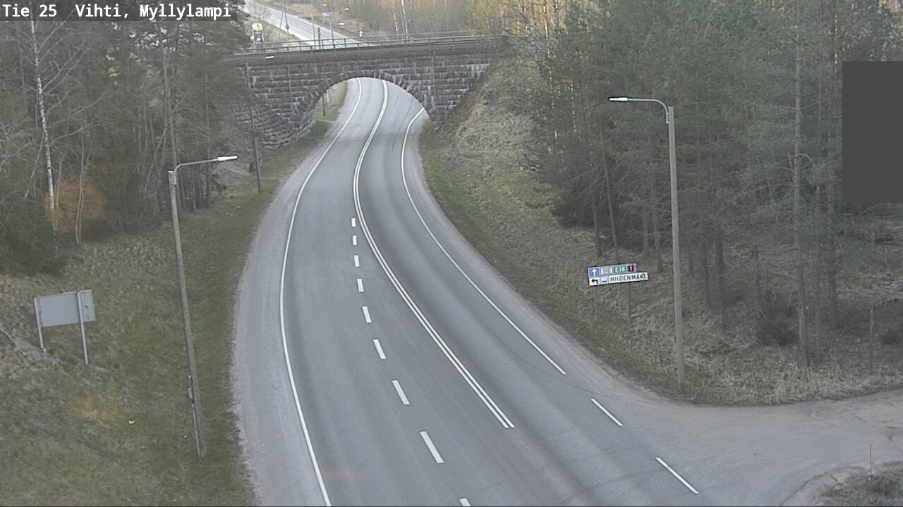 Weather Camera Image Väg 25 Lojo Myllylampi, Lohja, Uusimaa