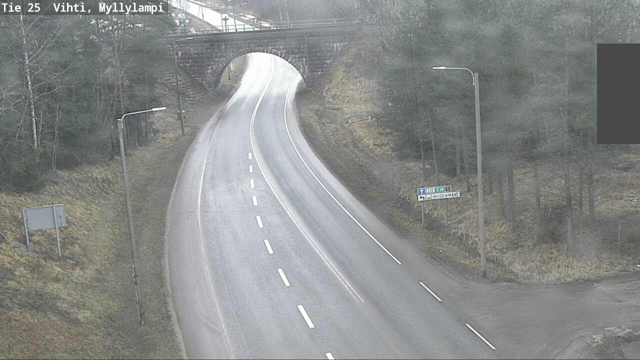 Weather Camera Image Väg 25 Lojo Myllylampi, Lohja, Uusimaa