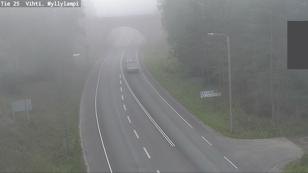 Weather Camera Image Väg 25 Lojo Myllylampi, Lohja, Uusimaa